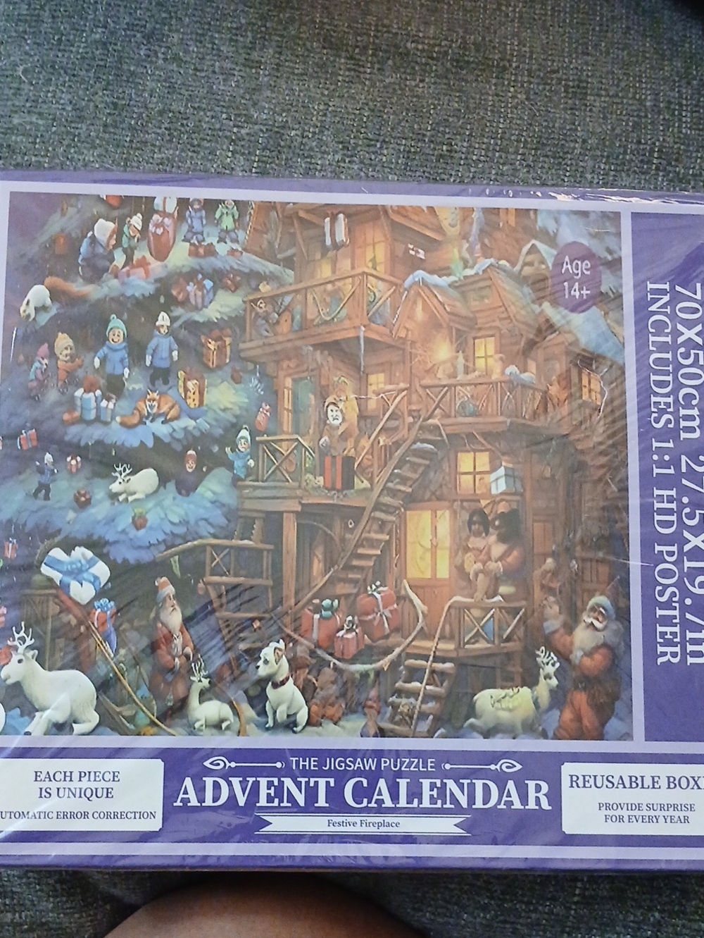 Advent Jigsaw Puzzle - Festive Fireplace -